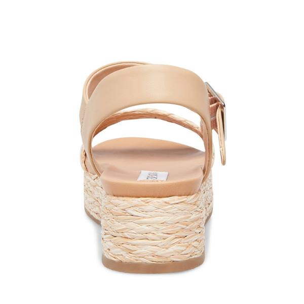 Steve Madden Accord Natural Raffia Sandaler Dam Beige | SM-168RL