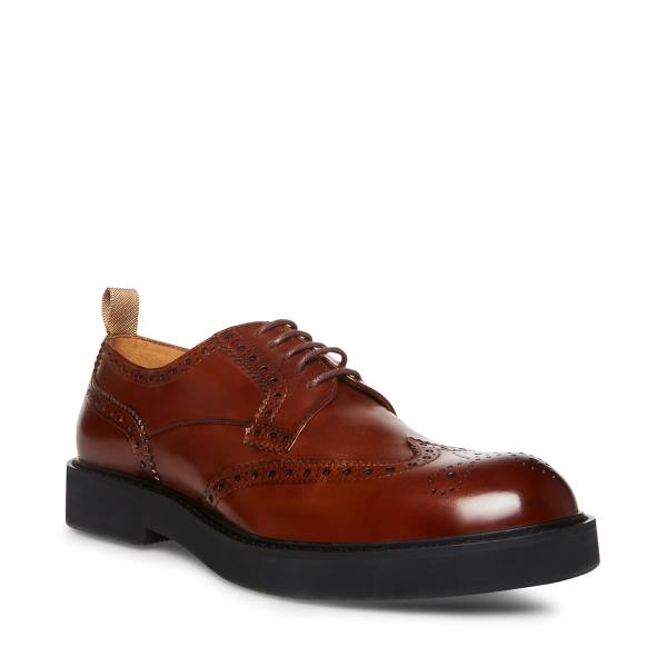 Steve Madden Adrick Cognac Läder Finskor Herr Bruna | SM-145BT