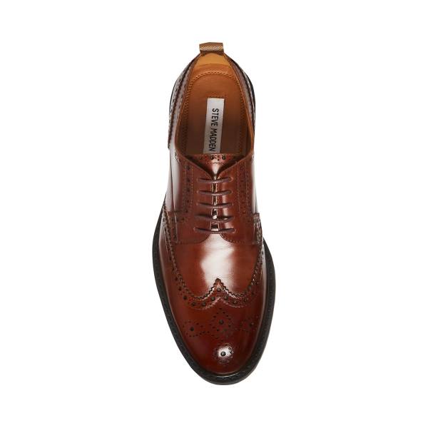 Steve Madden Adrick Cognac Läder Finskor Herr Bruna | SM-145BT