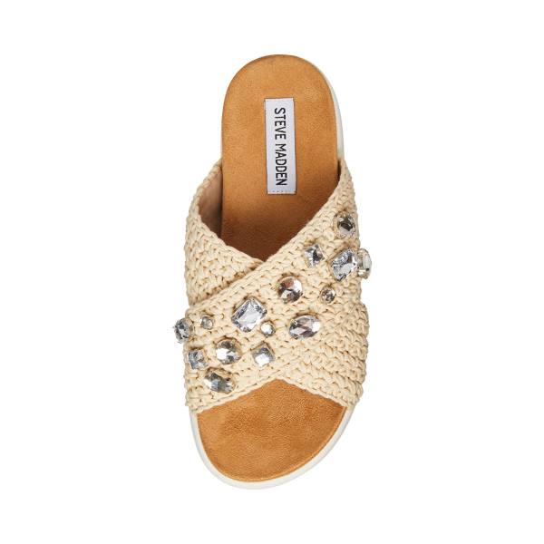 Steve Madden Amandy Natural Sandaler Dam Beige Olika Färger | SM-524HJ