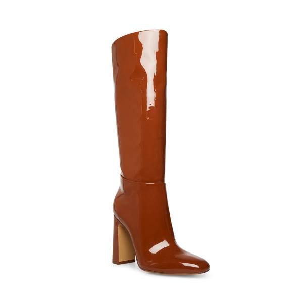 Steve Madden Ambrose Cognac Lack Stövlar Dam Bruna | SM-756XA