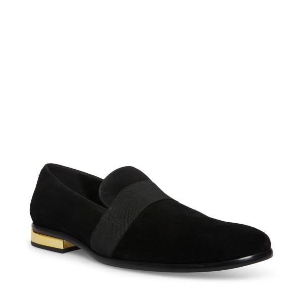 Steve Madden Anversa Mocka Loafers Herr Svarta | SM-487UE