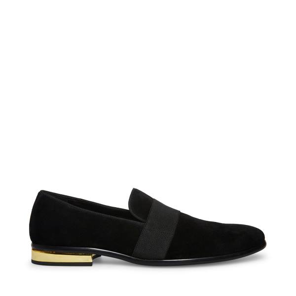 Steve Madden Anversa Mocka Loafers Herr Svarta | SM-487UE