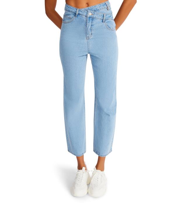 Steve Madden Asymmetrical Boyfriend Jean Byxor Dam Blå | SM-198FV