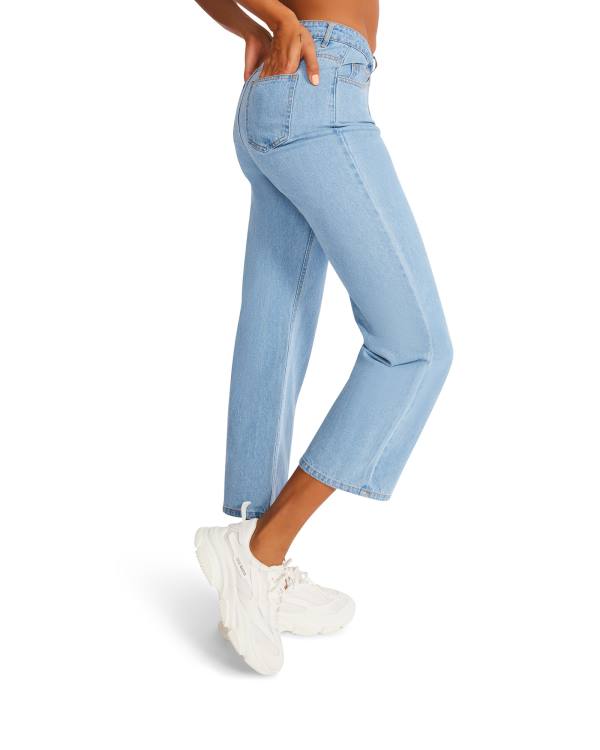 Steve Madden Asymmetrical Boyfriend Jean Byxor Dam Blå | SM-198FV