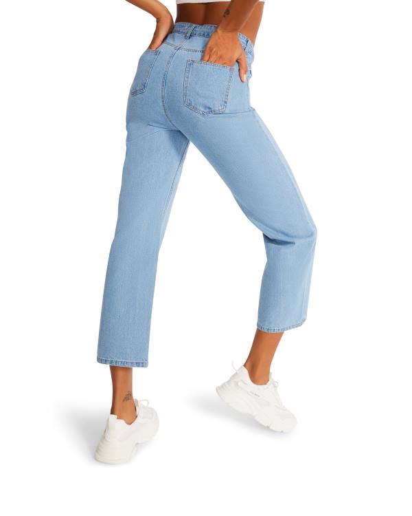 Steve Madden Asymmetrical Boyfriend Jean Byxor Dam Blå | SM-198FV