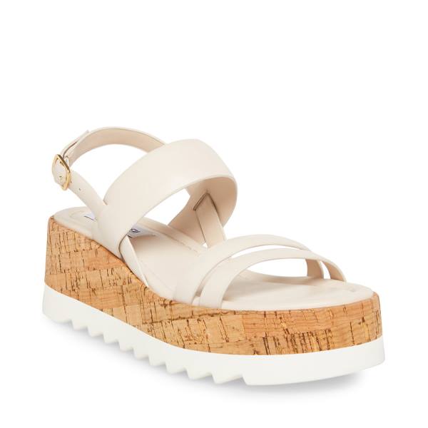 Steve Madden Athena Läder Sandaler Dam Vita | SM-948YU