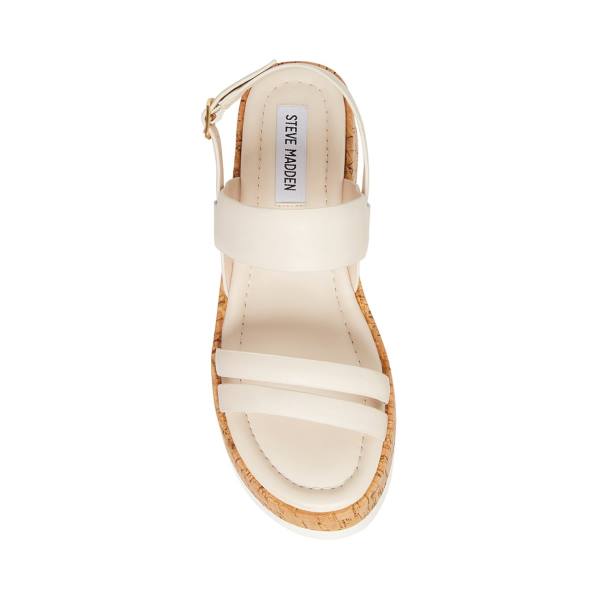 Steve Madden Athena Läder Sandaler Dam Vita | SM-948YU