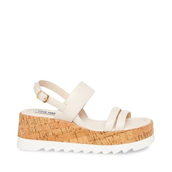 Steve Madden Athena Läder Sandaler Dam Vita | SM-948YU