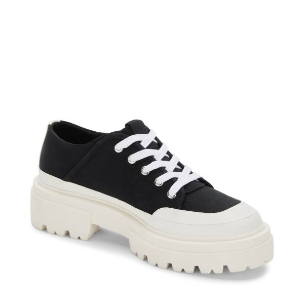 Steve Madden Avah Canvas Sneakers Dam Svarta | SM-306EX