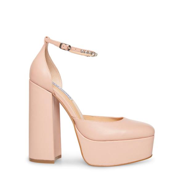 Steve Madden Bangle Blush Läder Heel Högklackade Skor Dam Rosa | SM-507EH