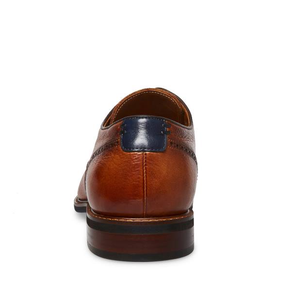 Steve Madden Bannon Cognac Läder Finskor Herr Bruna | SM-974IA