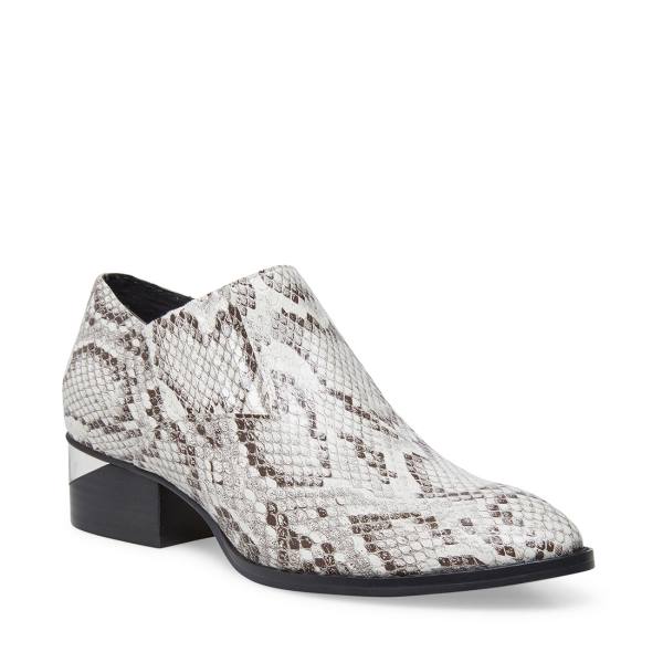 Steve Madden Barnett Snake Kängor Dam Svarta Vita Ormskinn | SM-310MU