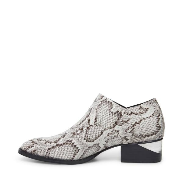 Steve Madden Barnett Snake Kängor Dam Svarta Vita Ormskinn | SM-310MU