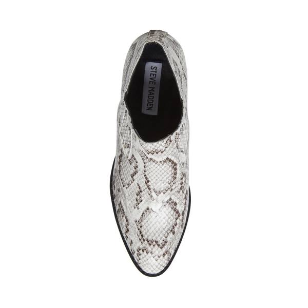 Steve Madden Barnett Snake Kängor Dam Svarta Vita Ormskinn | SM-310MU