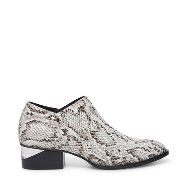 Steve Madden Barnett Snake Kängor Dam Svarta Vita Ormskinn | SM-310MU