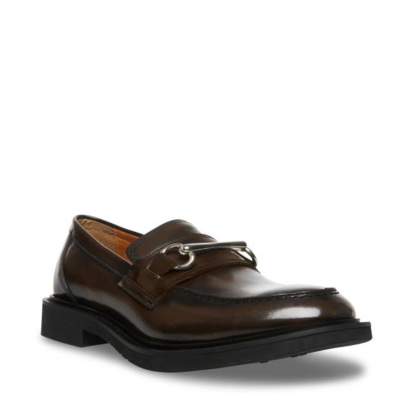 Steve Madden Barry Läder Loafers Herr Bruna | SM-107SE