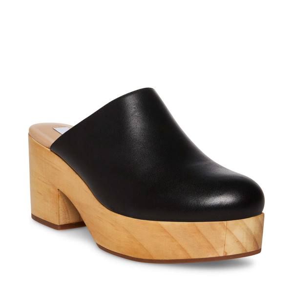 Steve Madden Bayridge Läder Heel Högklackade Skor Dam Svarta | SM-230OT