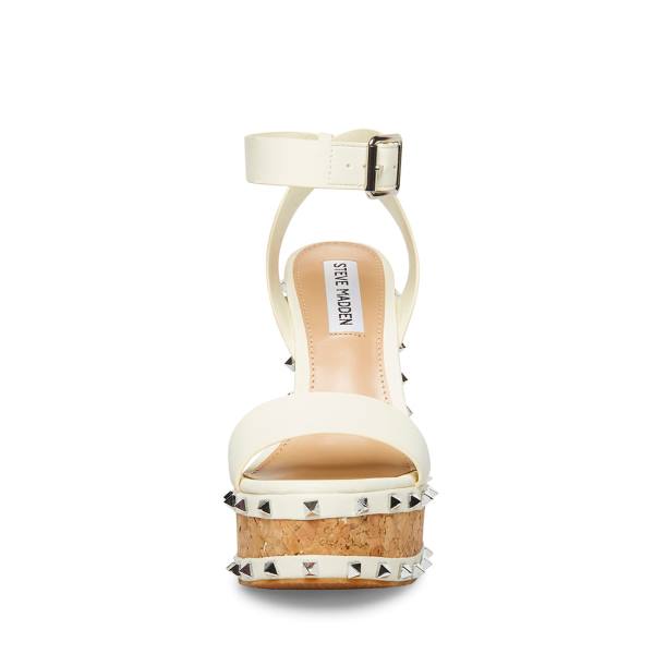 Steve Madden Behati Bone Sandaler Dam Beige | SM-378QF