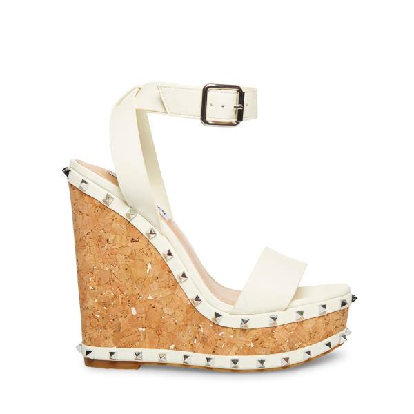 Steve Madden Behati Bone Sandaler Dam Beige | SM-378QF