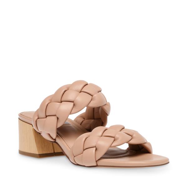 Steve Madden Beliza Tan Läder Heel Högklackade Skor Dam Beige | SM-463QV