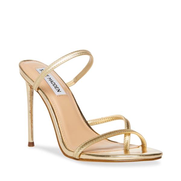 Steve Madden Bellezza Heel Högklackade Skor Dam Guld | SM-947YP