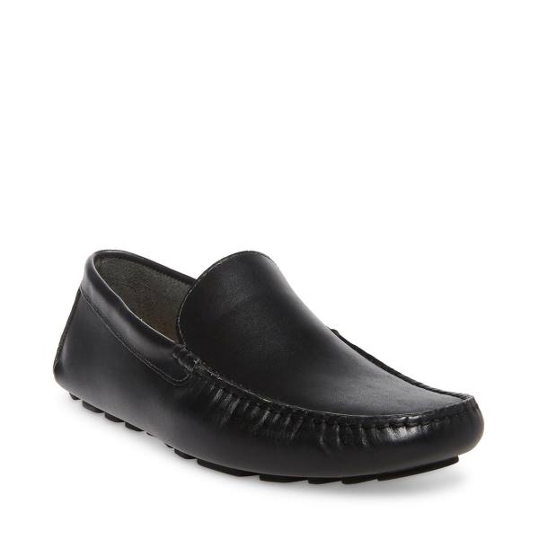 Steve Madden Bergamo Läder Loafers Herr Svarta | SM-394SV