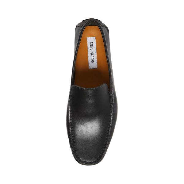 Steve Madden Bergamo Läder Loafers Herr Svarta | SM-394SV