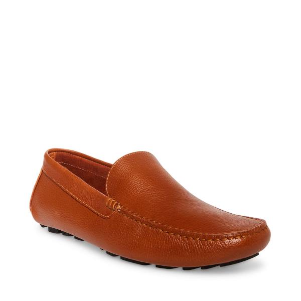 Steve Madden Bergamo Tan Läder Loafers Herr Bruna | SM-210DF