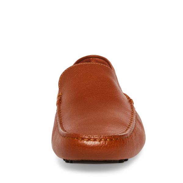 Steve Madden Bergamo Tan Läder Loafers Herr Bruna | SM-210DF