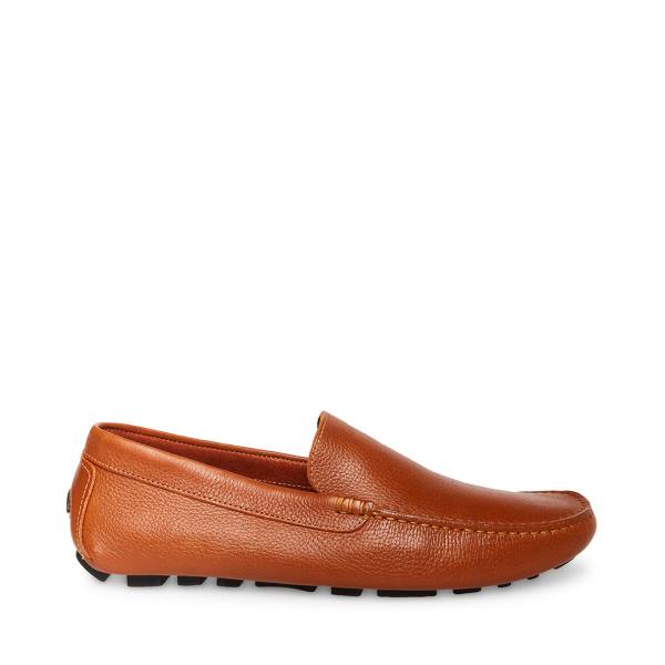 Steve Madden Bergamo Tan Läder Loafers Herr Bruna | SM-210DF