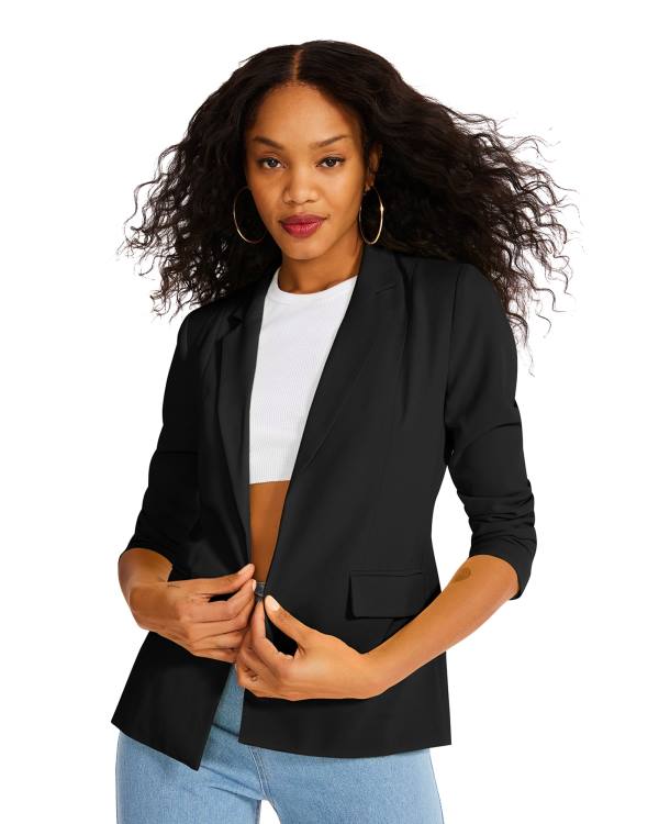 Steve Madden Black Blazer Jacka Dam Svarta | SM-051YN