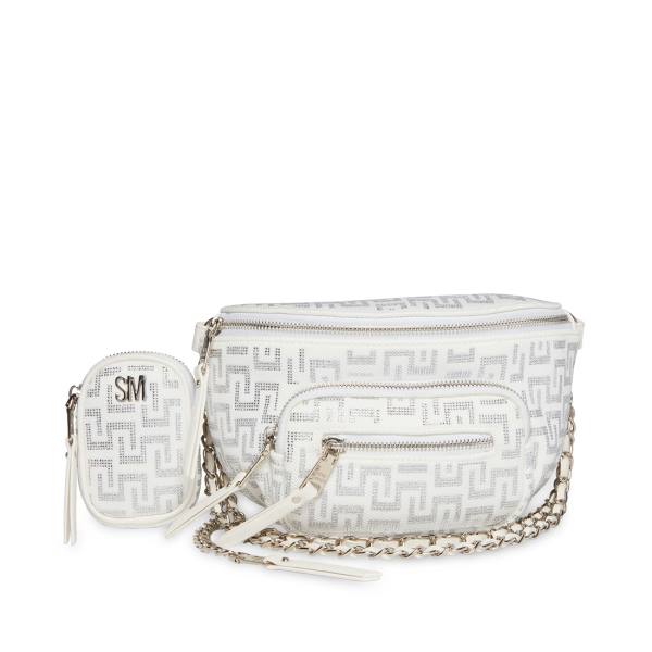 Steve Madden Bmaximas Crossbody Väska Dam Vita Silver | SM-638YS