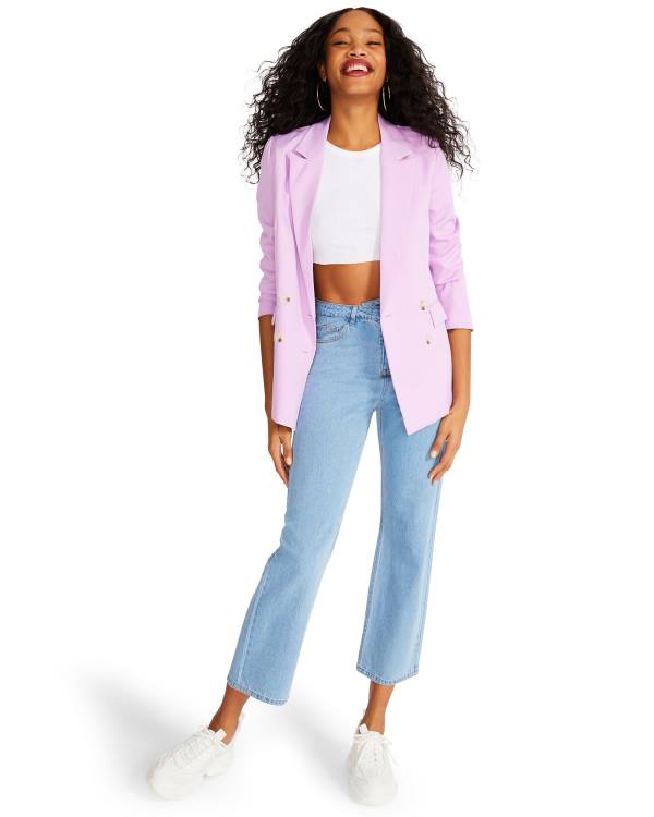 Steve Madden Boyfriend Blazer Jacka Dam Lila | SM-704PU