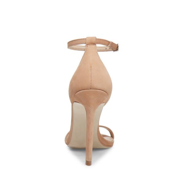 Steve Madden Brandie Camel Nubuck Heel Högklackade Skor Dam Bruna | SM-539WP