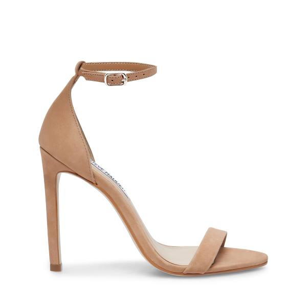 Steve Madden Brandie Camel Nubuck Heel Högklackade Skor Dam Bruna | SM-539WP