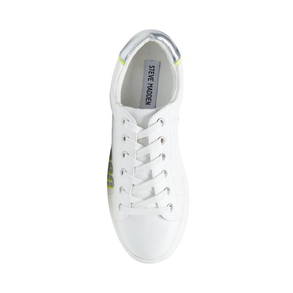 Steve Madden Brexton Sneakers Dam Vita Silver | SM-901VM