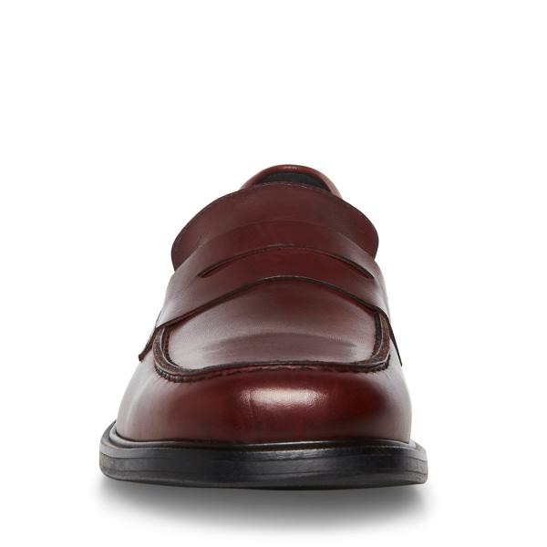 Steve Madden Brookline Burgundy Loafers Herr Vinröda | SM-462RF