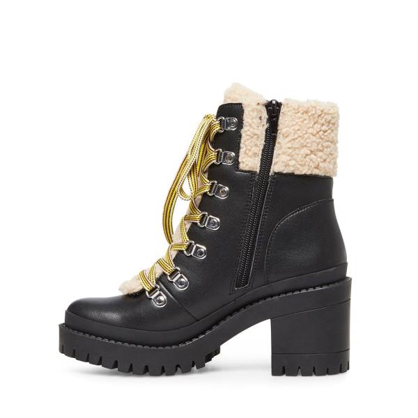 Steve Madden Bundleup Läder Kängor Dam Svarta | SM-531FI