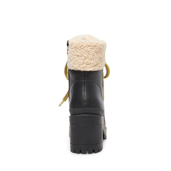 Steve Madden Bundleup Läder Kängor Dam Svarta | SM-531FI