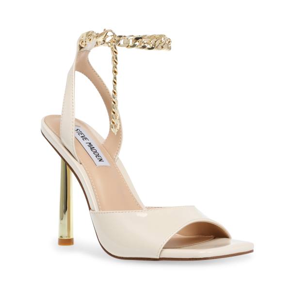 Steve Madden Buoyant Bone Lack Heel Högklackade Skor Dam Beige | SM-625ST