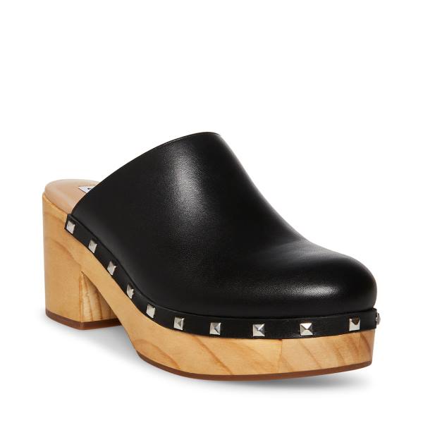 Steve Madden Bushwick Läder Heel Högklackade Skor Dam Svarta | SM-587OE