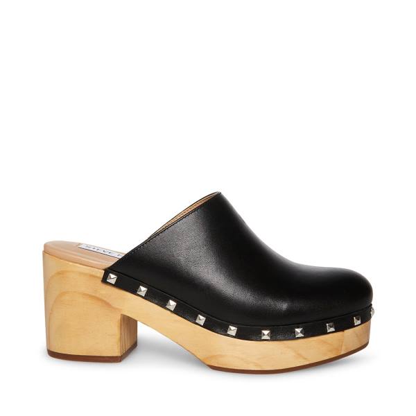 Steve Madden Bushwick Läder Heel Högklackade Skor Dam Svarta | SM-587OE