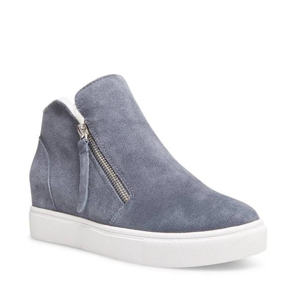 Steve Madden Caliber-f Mocka Sneakers Dam Grå | SM-478VY