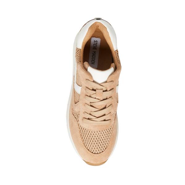 Steve Madden Carlton Sand Sneakers Dam Bruna | SM-392KS