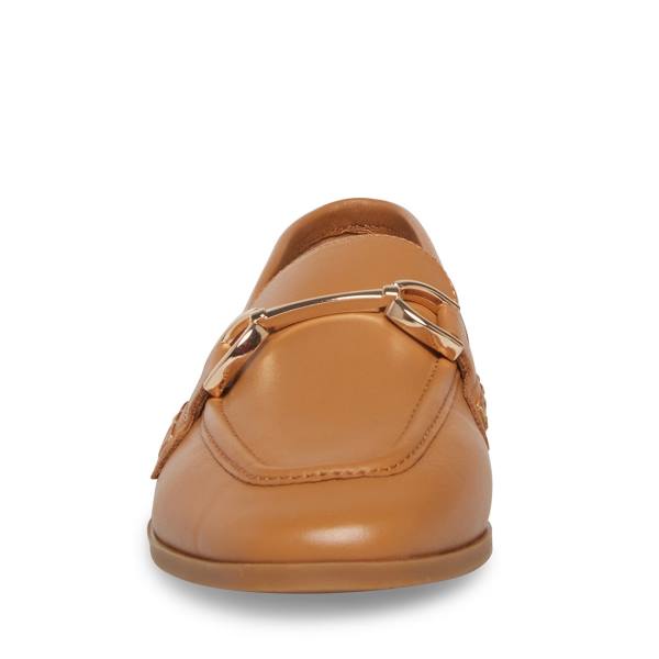 Steve Madden Carrine Cognac Läder Platta Skor Dam Bruna | SM-573VE