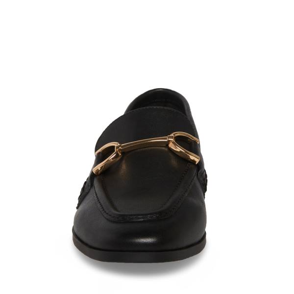 Steve Madden Carrine Läder Platta Skor Dam Svarta | SM-364QI