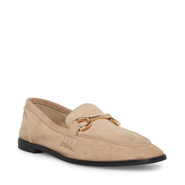 Steve Madden Carrine Tan Mocka Platta Skor Dam Bruna | SM-126SV