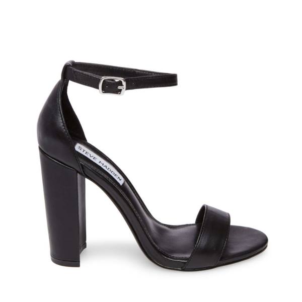 Steve Madden Carrson Läder Heel Högklackade Skor Dam Svarta | SM-528MF