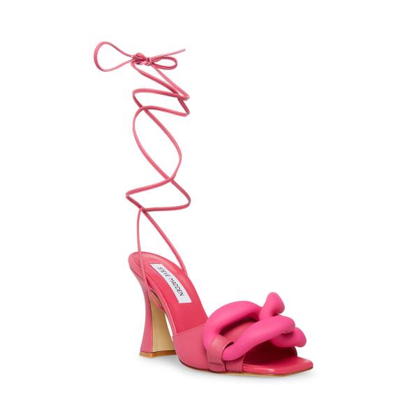 Steve Madden Cassy Fuschia Läder Heel Högklackade Skor Dam Fuchsia | SM-682IY